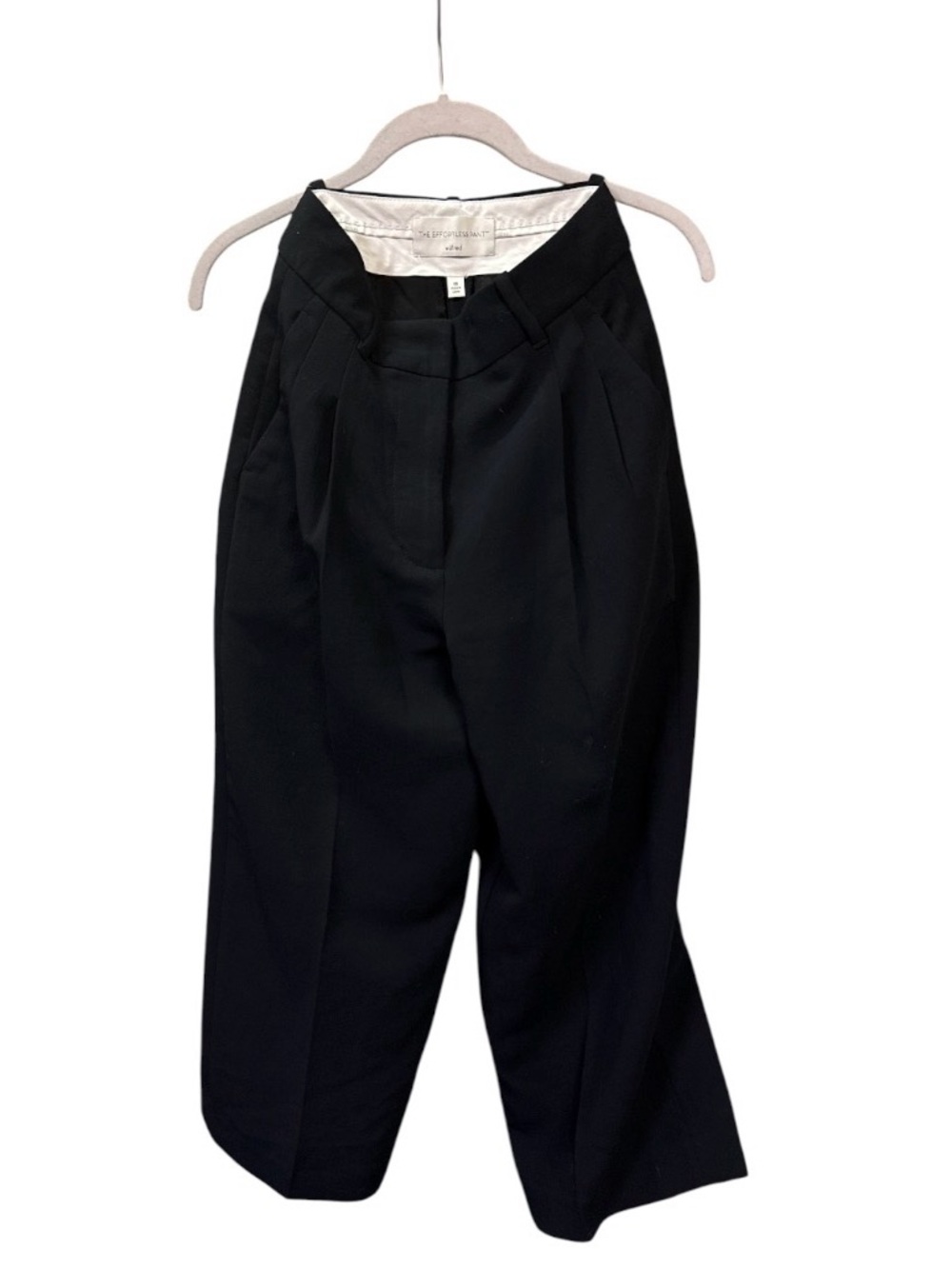 Aritzia Wilfred Black Cropped Tailored Pleat Pants - Picture 5 of 5